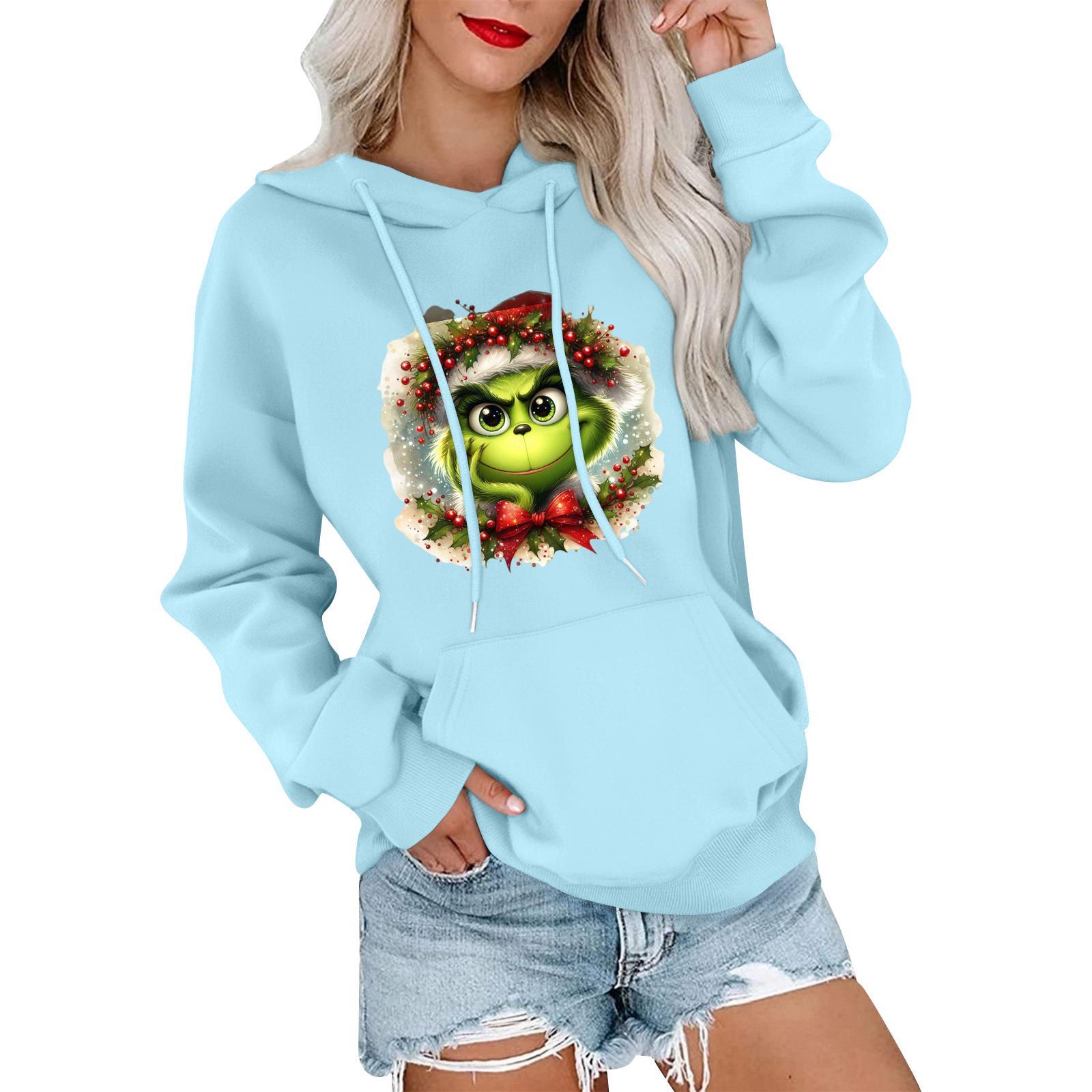 Женский повседневный удобный свитшот с капюшоном, длинным рукавом и рождественским принтом XL небесно-голубой
Женский повседневный удобный свитшот с капюшоном, длинным рукавом и рождественским принтом XL небесно-голубой