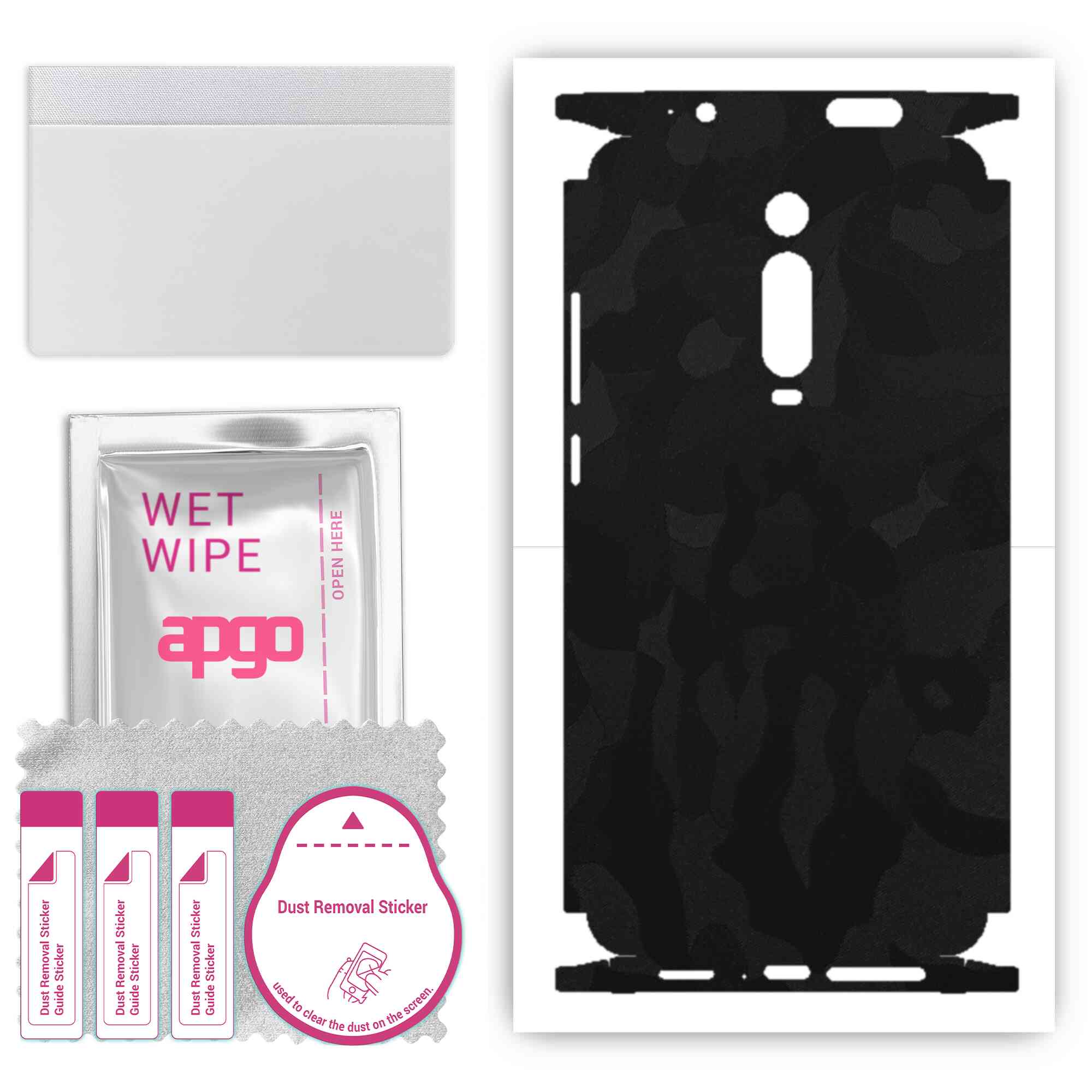 Apgo Protective Skin Sticker for the back+sides compatible with Xiaomi Mi 9T Pro, Full Wrap Film, Foil, Vinyl - Pattern Black Camo
Apgo Protective Skin Sticker for the back+sides compatible with Xiaomi Mi 9T Pro, Full Wrap Film, Foil, Vinyl - Pattern Black Camo