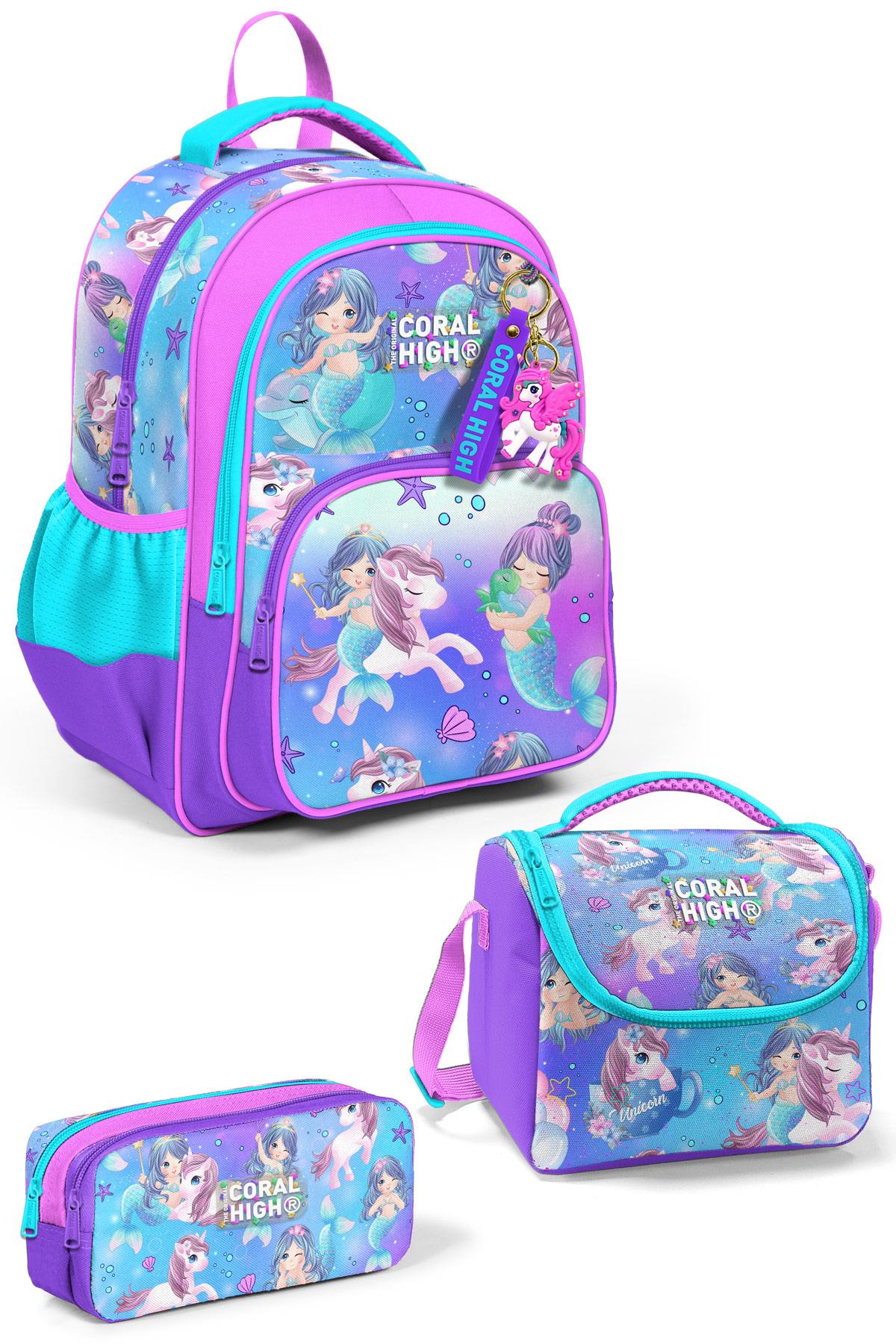 Coral High Kids Purple Pink Unicorn Mermaid Patterned 3-Piece School Bag Set SET0123657
Coral High Kids Purple Pink Unicorn Mermaid Patterned 3-Piece School Bag Set SET0123657
