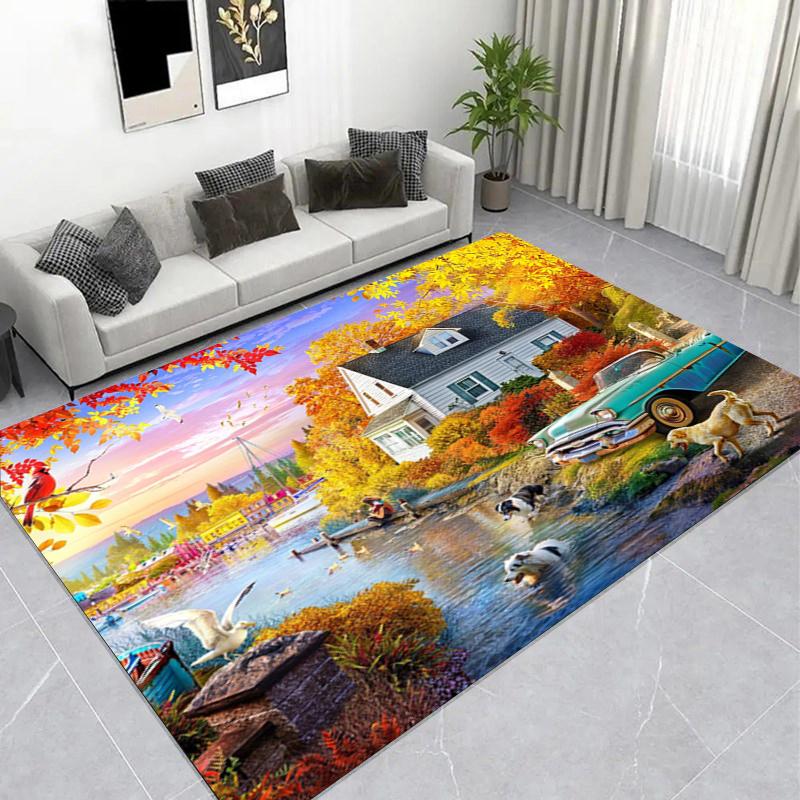 Autumn Lake Cottage Area Rug, Vintage Car Countryside Landscape Carpet, Non-Slip Soft Floor Mat for Living Room Home Decor 40x60cm( 15x23in )
Autumn Lake Cottage Area Rug, Vintage Car Countryside Landscape Carpet, Non-Slip Soft Floor Mat for Living Room Home Decor 40x60cm( 15x23in )