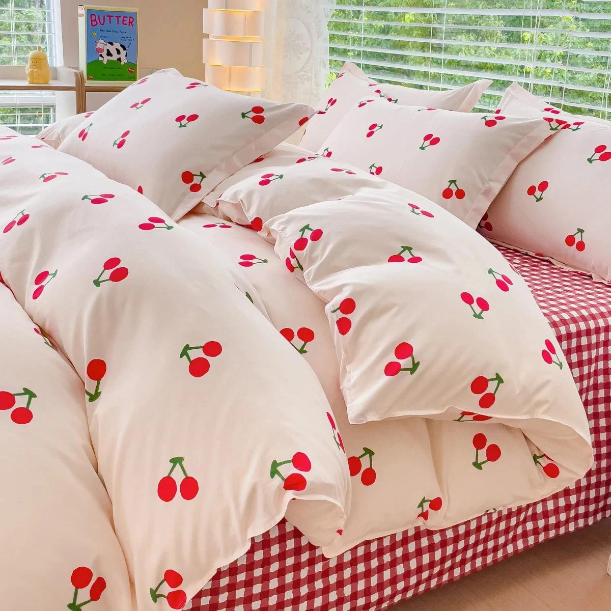 Комплект постільної білизни з рожевими квітами Soft Ins Single Double Queen Size Duvet Cover Flat List Pillowcase Girls Home Totel Постільна білизна Flat Bed Sheet&Full 4pcs 180x220cm
Комплект постільної білизни з рожевими квітами Soft Ins Single Double Queen Size Duvet Cover Flat List Pillowcase Girls Home Totel Постільна білизна Flat Bed Sheet&Full 4pcs 180x220cm