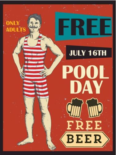 Pool Day Vintage Retro Metal SignAluminum 20x30cm(7.8x11.8inch)
Pool Day Vintage Retro Metal SignAluminum 20x30cm(7.8x11.8inch)