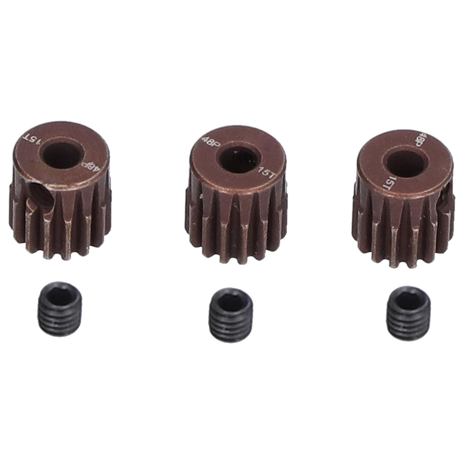 3Pcs 48DP 15T Steel Pinion Gear Set for 110 RC Car 3.175mm Shaft BrushlessBrushed Motor
3Pcs 48DP 15T Steel Pinion Gear Set for 110 RC Car 3.175mm Shaft BrushlessBrushed Motor