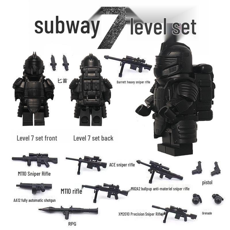 Набор 7-го уровня Metro Royale для Peacekeeper Elite: Броня Минифигурки Строительные блоки Совместимые с LEGO
Набор 7-го уровня Metro Royale для Peacekeeper Elite: Броня Минифигурки Строительные блоки Совместимые с LEGO