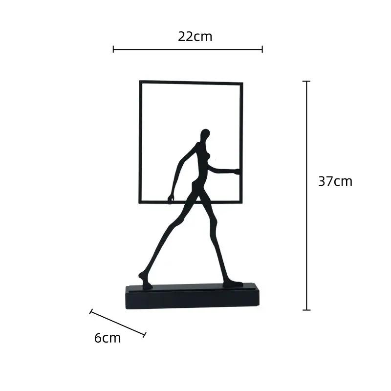 Home Decor Statues Metal Handicraft Abstract Wrought Iron Figures Square Frame Walking People Portrait Cropping Figurines Decor
Home Decor Statues Metal Handicraft Abstract Wrought Iron Figures Square Frame Walking People Portrait Cropping Figurines Decor