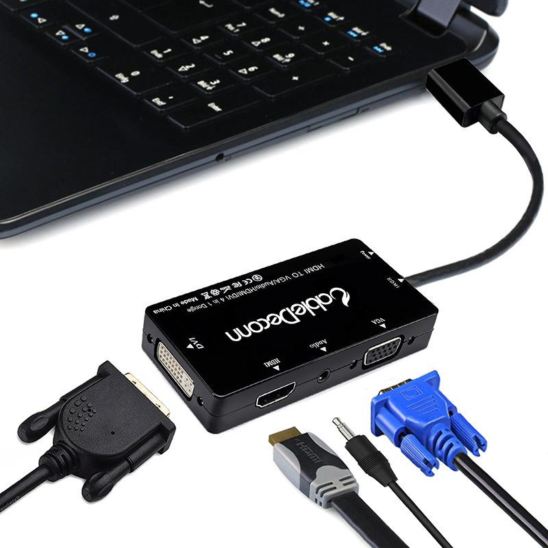 RUIRUIYU Cabledeconn 4-в-1 HDMI-совместимый разветвитель HDMI-совместимый с VGA DVI аудио-видео кабель многопортовый
RUIRUIYU Cabledeconn 4-в-1 HDMI-совместимый разветвитель HDMI-совместимый с VGA DVI аудио-видео кабель многопортовый