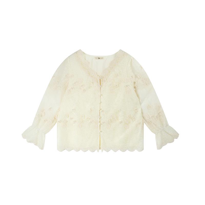 Shuangtian 2026 Spring Lace Jacquard Bell Sleeve Plus Size Women s Cardigan Top 4XL білий/абрикосовий
Shuangtian 2026 Spring Lace Jacquard Bell Sleeve Plus Size Women s Cardigan Top 4XL білий/абрикосовий