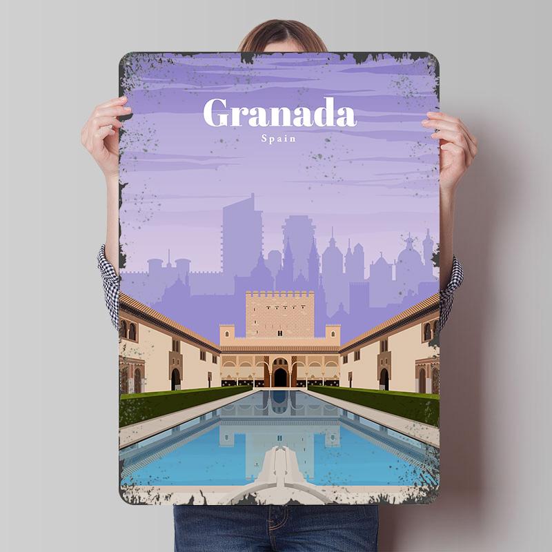 Travel to Granada Poster Customized Wall Art Vintage Metal Signs Retro Tin Plaque for Man Cave Aesthetic Decoration Room Decor 7.9x11.8In(20x30cm)
Travel to Granada Poster Customized Wall Art Vintage Metal Signs Retro Tin Plaque for Man Cave Aesthetic Decoration Room Decor 7.9x11.8In(20x30cm)
