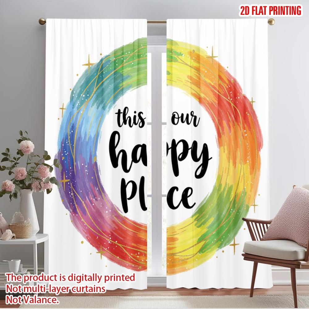 2pcs 2D flat printing Drapes Happy Place Rainbow Aura 100% Polyester Without Electricity All Season Party & Holiday Decor Use 52.50×116.00 CM 2pcs
2pcs 2D flat printing Drapes Happy Place Rainbow Aura 100% Polyester Without Electricity All Season Party & Holiday Decor Use 52.50×116.00 CM 2pcs