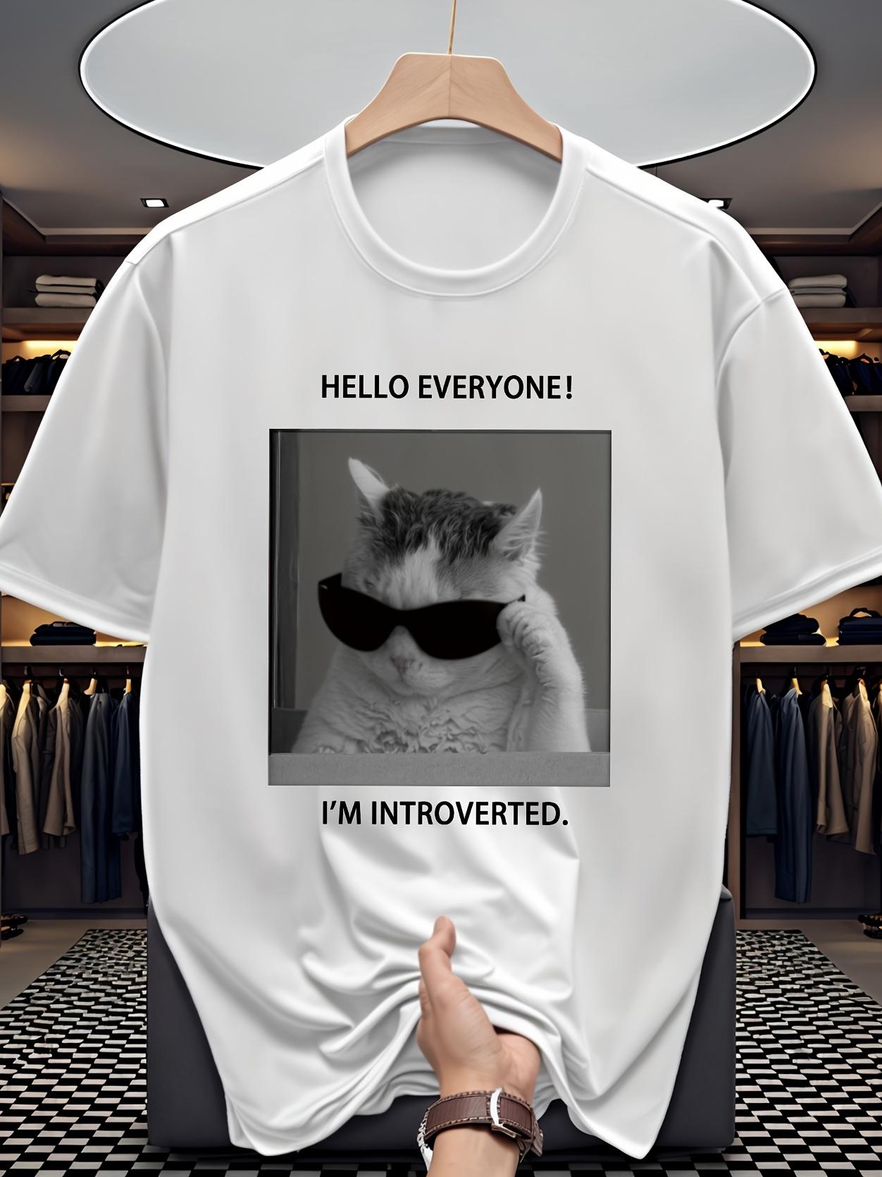 Men s Pretending to Be Socially Awkward Cat Letter Print Versatile Casual Sporty Short-Sleeve T-Shirt S разноцветный
Men s Pretending to Be Socially Awkward Cat Letter Print Versatile Casual Sporty Short-Sleeve T-Shirt S разноцветный