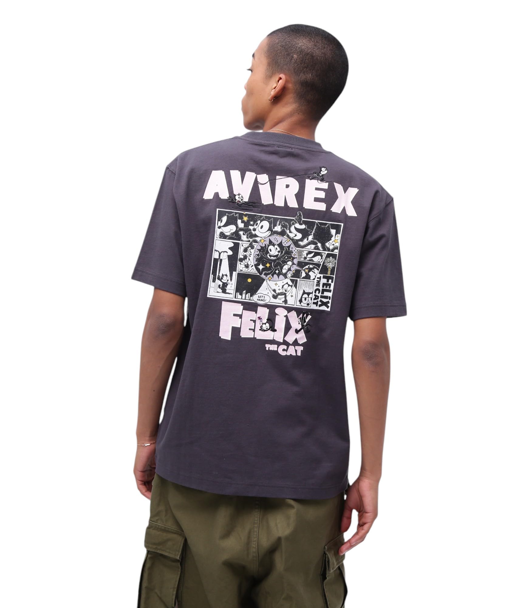 Avirex FELIX COMICS Short Sleeve Size T-SHIRT, Felix, Men s T-Shirt, L, 410, Charcoal, 783-5134036
Avirex FELIX COMICS Short Sleeve Size T-SHIRT, Felix, Men s T-Shirt, L, 410, Charcoal, 783-5134036