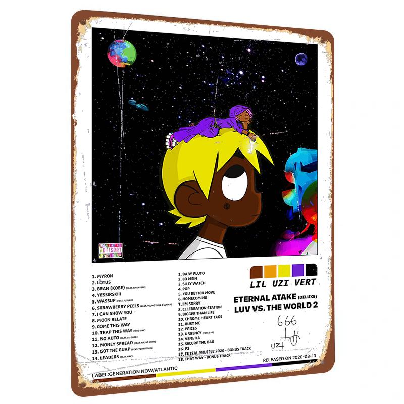Lil Uzi Vert Вічний Атаке Обкладинка Альбому Індивідуальний Металевий Бляшаний Знак Настінне Мистецтво Декор для Музичних Фанатів 20x30cm(7.8x11.8inch)
Lil Uzi Vert Вічний Атаке Обкладинка Альбому Індивідуальний Металевий Бляшаний Знак Настінне Мистецтво Декор для Музичних Фанатів 20x30cm(7.8x11.8inch)