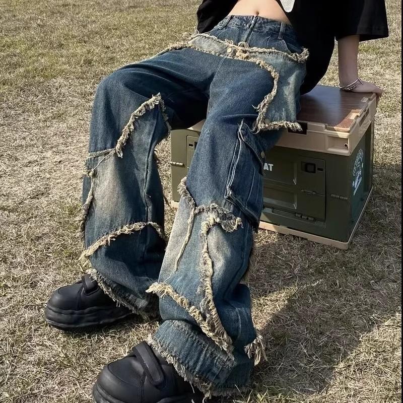 Men s Fringe Ripped Jeans & Women s Cargo Pants with Big Pocket Design - Summer Retro Style. 2XL
Men s Fringe Ripped Jeans & Women s Cargo Pants with Big Pocket Design - Summer Retro Style. 2XL