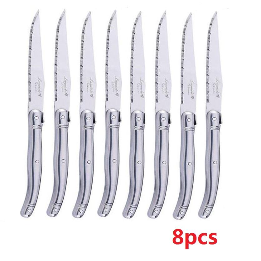 Набір ножів для стейка Laguiole 9 дюймів Столові ножі з нержавіючої сталі з порожнистою ручкою Столові ножі Срібний посуд Столові ножі Кухонні столові прибори 2-24 шт.
Набір ножів для стейка Laguiole 9 дюймів Столові ножі з нержавіючої сталі з порожнистою ручкою Столові ножі Срібний посуд Столові ножі Кухонні столові прибори 2-24 шт.