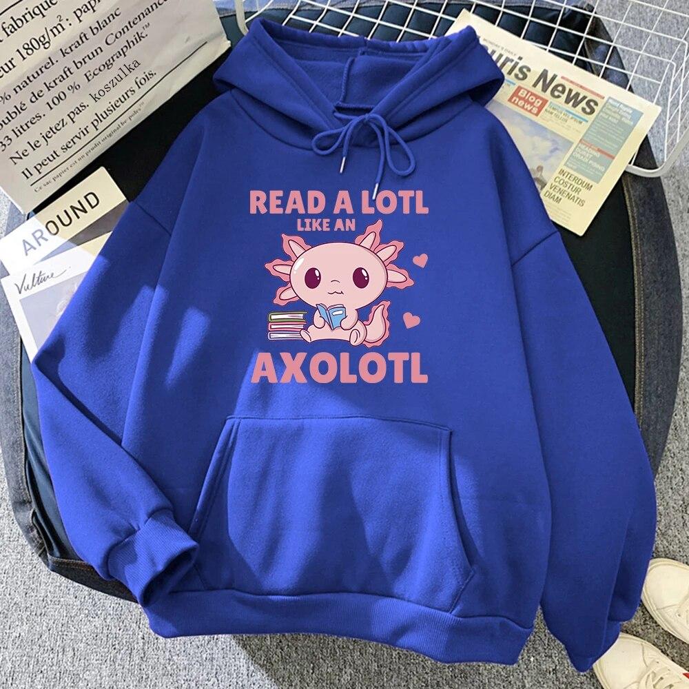 Axolotl Hoodie Women/Unisex Hot Autumn Winter Kawaii Read A Lotl Graphic Hoodies Unisex Aesthetic Hooded Pullover Sweatshirt Tops
Axolotl Hoodie Women/Unisex Hot Autumn Winter Kawaii Read A Lotl Graphic Hoodies Unisex Aesthetic Hooded Pullover Sweatshirt Tops