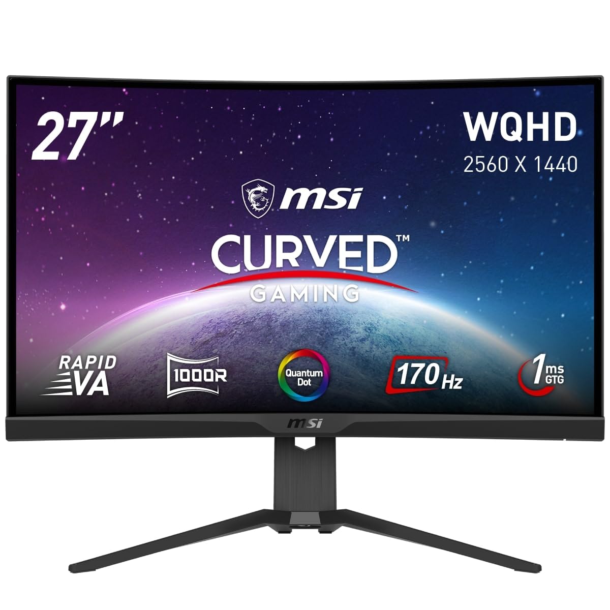 MSI Curved Gaming Monitor MAG 275CQRF-QD 27 inchWQHDRAPID VA Panel170Hz1ms(GTG)Curvature Rate 1000RQuantum DotKVM SwitchFreeSync PremiumHDR
MSI Curved Gaming Monitor MAG 275CQRF-QD 27 inchWQHDRAPID VA Panel170Hz1ms(GTG)Curvature Rate 1000RQuantum DotKVM SwitchFreeSync PremiumHDR