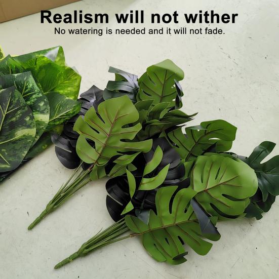 Artificial Green Plants 18 Fork UV Resistant Realistic Fake Monstera Greenery Wedding Party Indoor Outdoor Garden Faux Plants Decoration D
Artificial Green Plants 18 Fork UV Resistant Realistic Fake Monstera Greenery Wedding Party Indoor Outdoor Garden Faux Plants Decoration D