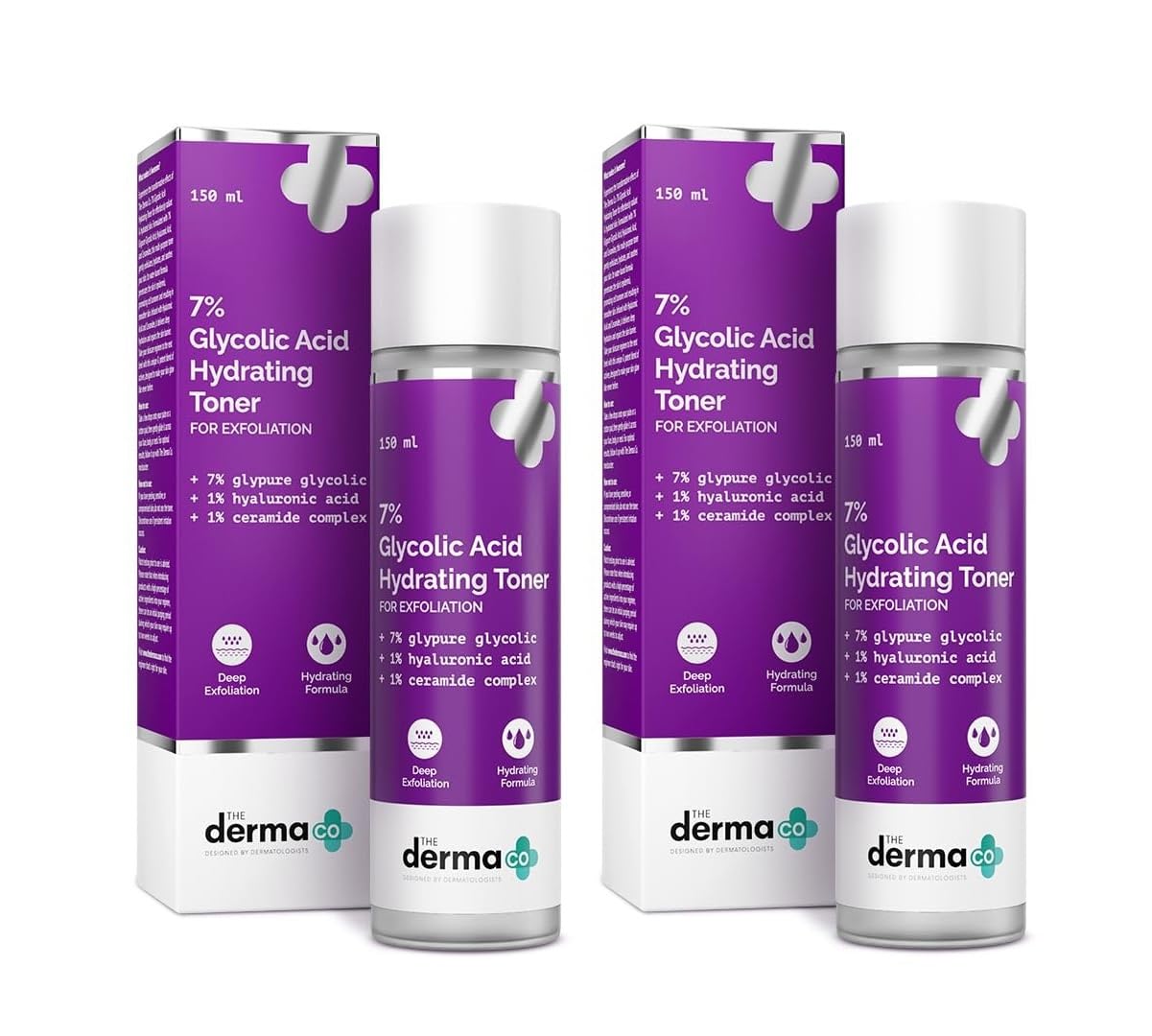 The Derma Co 7 Percent Glycolic Acid Hydrating Toner For Face Body Underarms Scalp Glow Care 150 ml Pack Of 2
The Derma Co 7 Percent Glycolic Acid Hydrating Toner For Face Body Underarms Scalp Glow Care 150 ml Pack Of 2