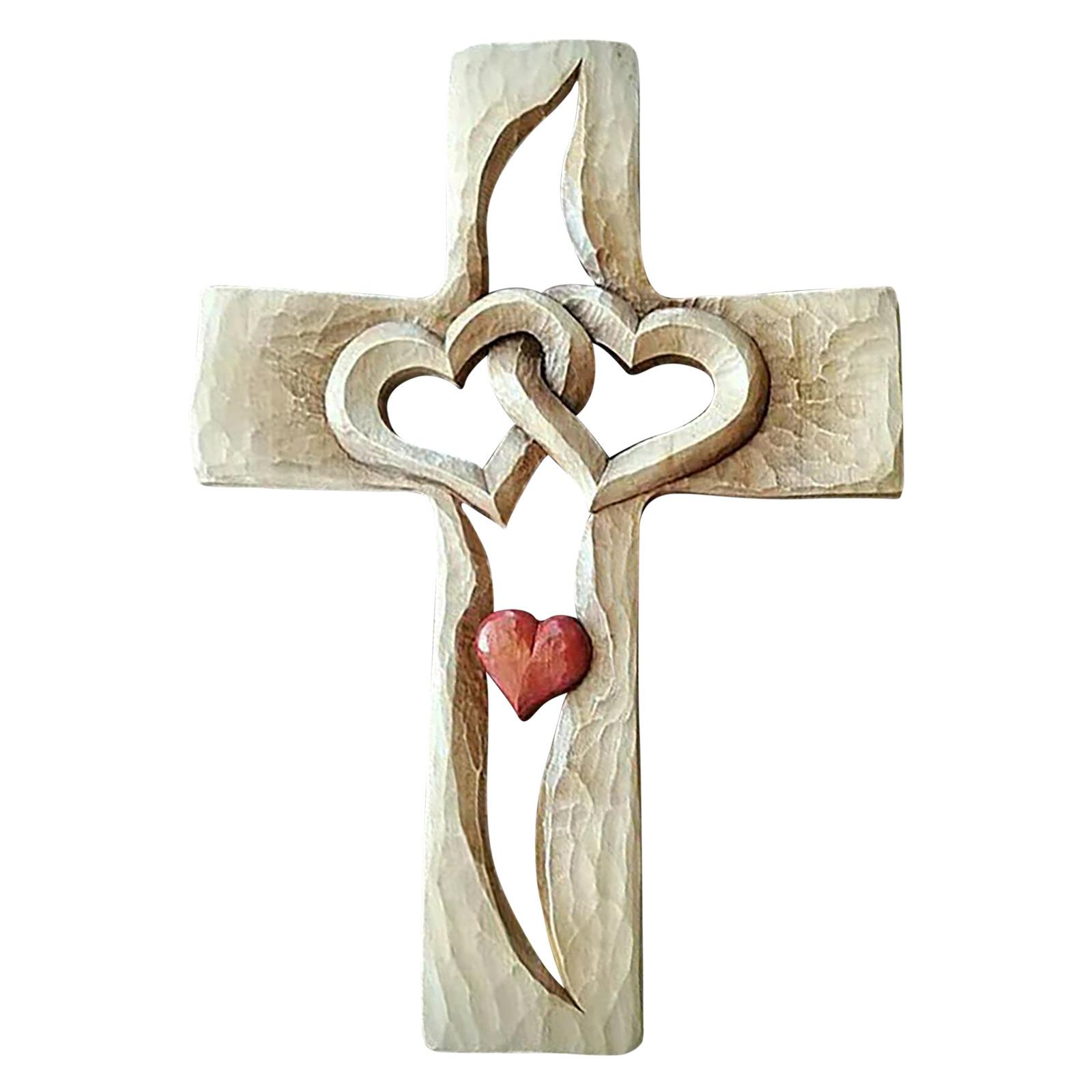 Wooden Flat Printing Heart-shaped Cross with High Aesthetic Value Wooden Style Craftsmanship Hanging Pendant
Wooden Flat Printing Heart-shaped Cross with High Aesthetic Value Wooden Style Craftsmanship Hanging Pendant