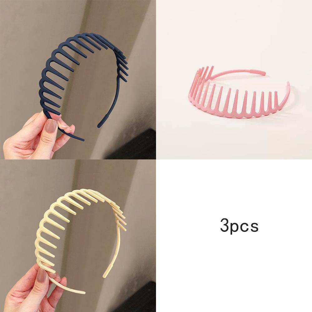 3pcs Minimalist Matte Tooth Comb Headband Set, Comfortable & Lightweight, Perfect for Daily Wear & Bangs Styling
3pcs Minimalist Matte Tooth Comb Headband Set, Comfortable & Lightweight, Perfect for Daily Wear & Bangs Styling