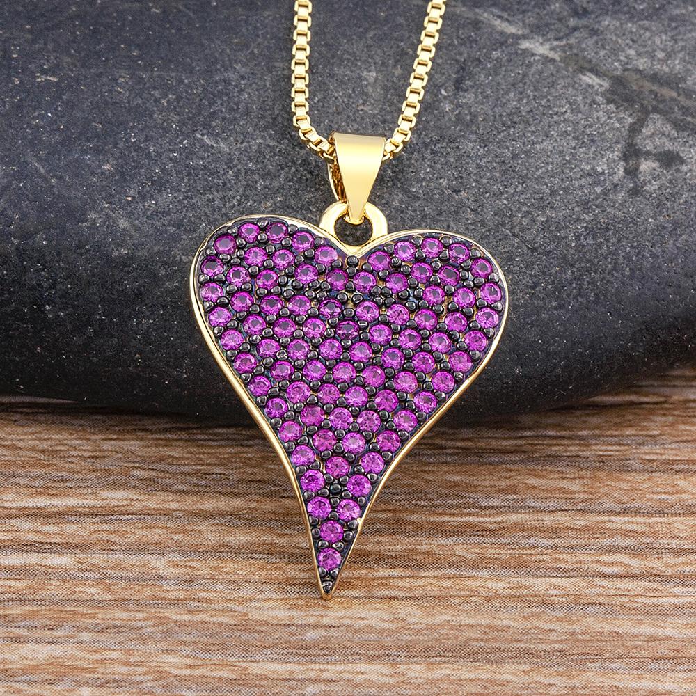 Nidin Romantic Heart Shape 4 colors Crystal Pendant Necklace Sweet Girl Copper Zircon Jewelry Charm Valentine s Day Wedding Gift фіолетовий
Nidin Romantic Heart Shape 4 colors Crystal Pendant Necklace Sweet Girl Copper Zircon Jewelry Charm Valentine s Day Wedding Gift фіолетовий
