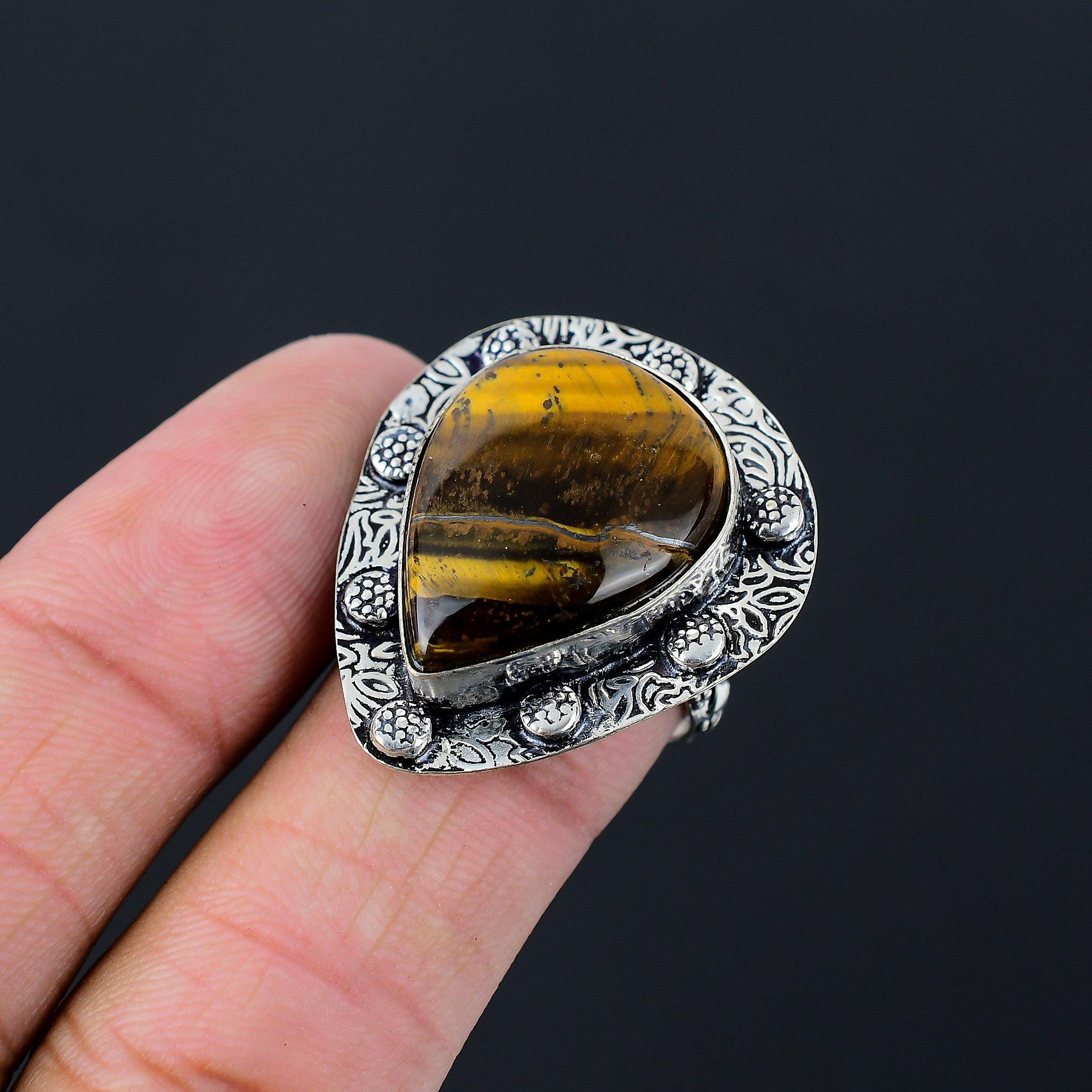Natural Iron Tiger Eye Gemstone 925 Silver Multi Stone Ring Size 9 For Women 9
Natural Iron Tiger Eye Gemstone 925 Silver Multi Stone Ring Size 9 For Women 9