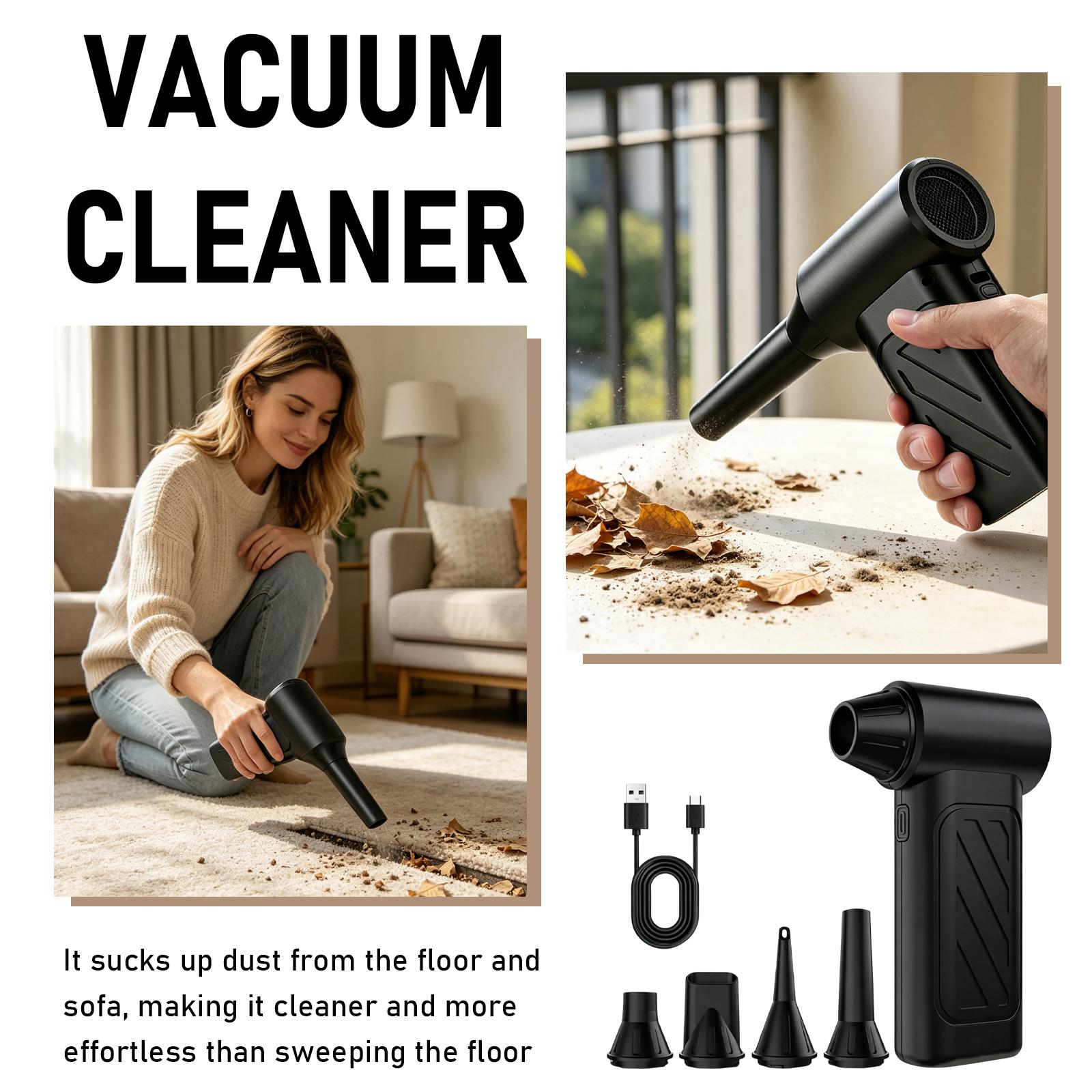 Portable Turbo Fan Air Blower with USB Rechargeable Battery Operated Handheld Design Multiple Nozzle Attachments for Cleaning and Dust Removal One Size чорний
Portable Turbo Fan Air Blower with USB Rechargeable Battery Operated Handheld Design Multiple Nozzle Attachments for Cleaning and Dust Removal One Size чорний