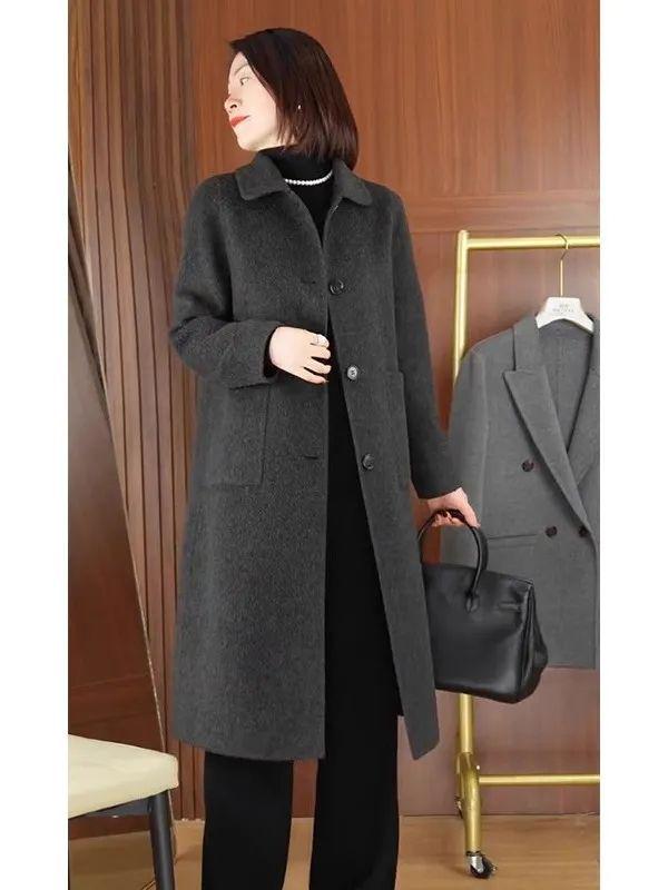 Женское модное зимнее пальто на флисовой подкладке - Двустороннее, Толстое, Воротник-стойка, Кардиган-свитшот на молнии 4XL темно-серого
Женское модное зимнее пальто на флисовой подкладке - Двустороннее, Толстое, Воротник-стойка, Кардиган-свитшот на молнии 4XL темно-серого