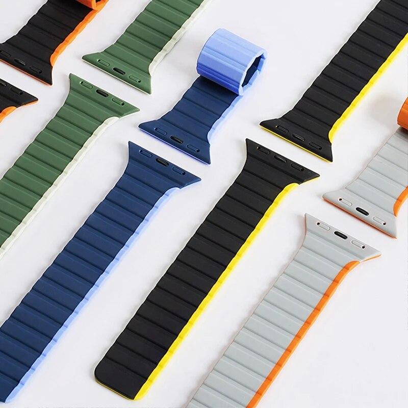 Силиконовый ремешок для Apple Watch Band 45 мм, 41 мм, 44 мм, 40 мм, 42 мм, браслет с магнитной звеньью iWatch Ultar 2, 49 мм, 9, 8, 7, 6 SE 5, аксессуары
Силиконовый ремешок для Apple Watch Band 45 мм, 41 мм, 44 мм, 40 мм, 42 мм, браслет с магнитной звеньью iWatch Ultar 2, 49 мм, 9, 8, 7, 6 SE 5, аксессуары