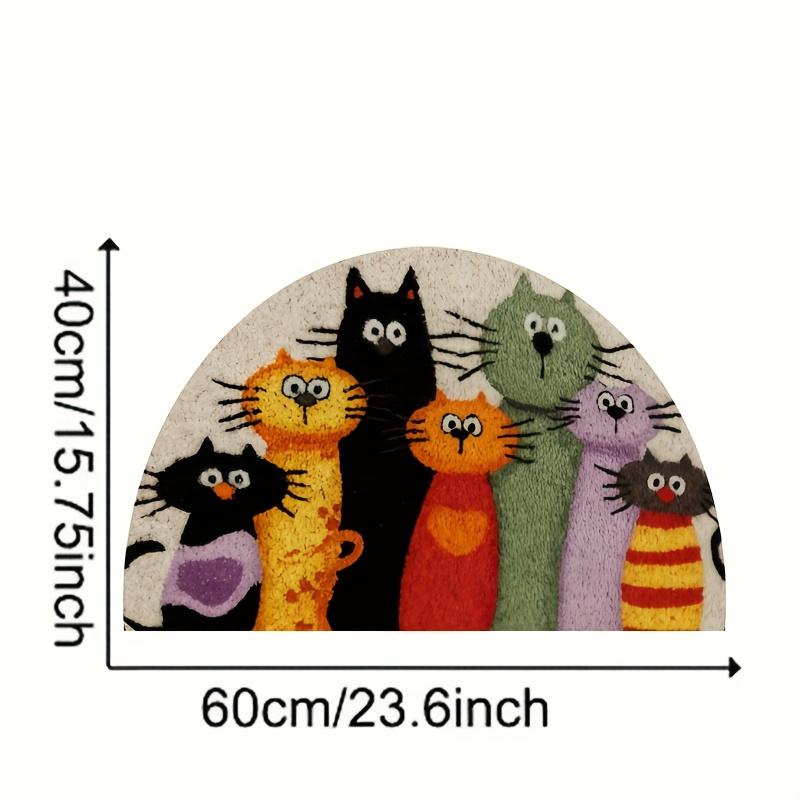 Semicircular Cartoon Cat Doormat, non-slip polyester mat. Dirt-trapping, indoor & outdoor use, ideal cat lover gift. 40*60cm/15.7*23.6inch
Semicircular Cartoon Cat Doormat, non-slip polyester mat. Dirt-trapping, indoor & outdoor use, ideal cat lover gift. 40*60cm/15.7*23.6inch