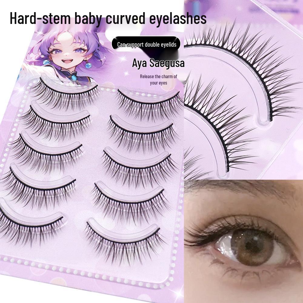 Natural Baby Bend Pure Desire Fairy Style Short Black False Eyelashes with Hard Stem for Double Eyelid Support.
Natural Baby Bend Pure Desire Fairy Style Short Black False Eyelashes with Hard Stem for Double Eyelid Support.