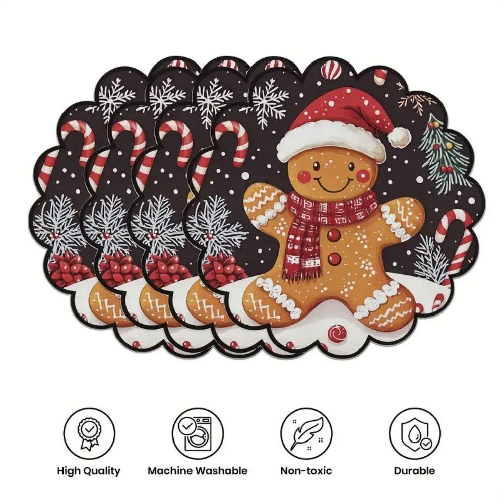 VIKAMA Fun Christmas Placemat Set of 4 - Non-Slip Table Mats, Gingerbread Man, Santa Claus Wreath, Snowflake Christmas Placemats 4pc38X38CM(1X1FT
VIKAMA Fun Christmas Placemat Set of 4 - Non-Slip Table Mats, Gingerbread Man, Santa Claus Wreath, Snowflake Christmas Placemats 4pc38X38CM(1X1FT