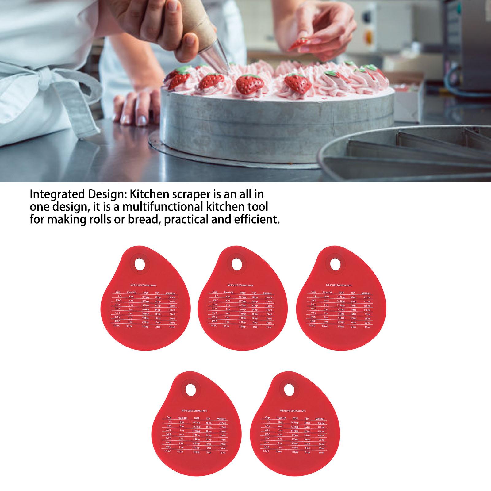 5pcs Silicone Bench Scraper Integrated Nonstick Cake Scraper Food Grade Eco Friendly with Finger Hole for Kitchen Bakery
5pcs Silicone Bench Scraper Integrated Nonstick Cake Scraper Food Grade Eco Friendly with Finger Hole for Kitchen Bakery