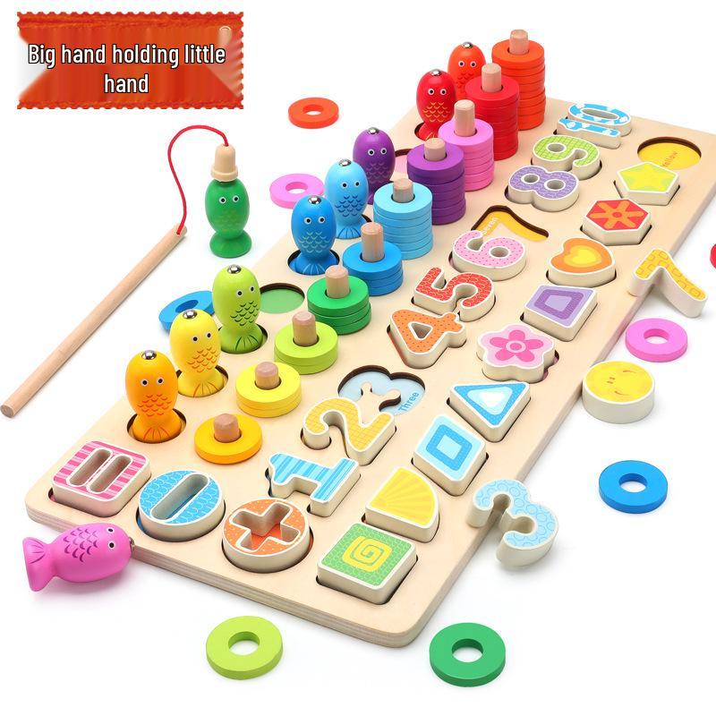 5-in-1 Educational Logarithmic Board: Number Operations, Fishing, Shape Matching, and Jigsaw Toys for Kids
5-in-1 Educational Logarithmic Board: Number Operations, Fishing, Shape Matching, and Jigsaw Toys for Kids