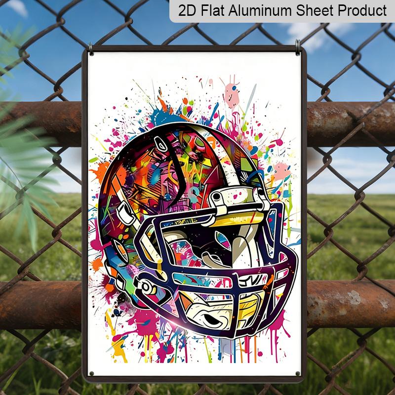 2D Flat, Vintage American Football Graffiti Aluminum Metal Wall Art Sign - 12x8 Inch Aluminum Retro Decor, Vibrant Color Splash Design for Home 20*30cm
2D Flat, Vintage American Football Graffiti Aluminum Metal Wall Art Sign - 12x8 Inch Aluminum Retro Decor, Vibrant Color Splash Design for Home 20*30cm