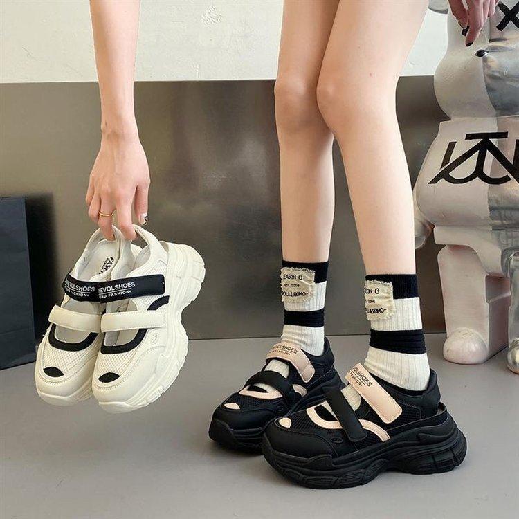 Summer dad shoes women s new mesh breathable hollow Velcro bag head thick sole heightening sports sandals 35 чорний
Summer dad shoes women s new mesh breathable hollow Velcro bag head thick sole heightening sports sandals 35 чорний