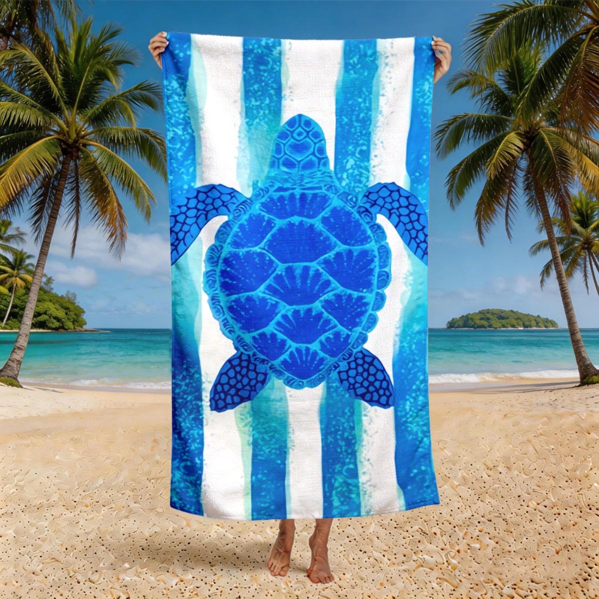 Turtles and striped background polyester microfiber beach towel is highly absorbent, suitable for swimming and beach outings W30*H60(CM)
Turtles and striped background polyester microfiber beach towel is highly absorbent, suitable for swimming and beach outings W30*H60(CM)