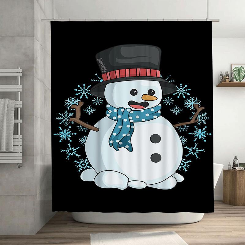 Tuniu Adorable Snowman Christmas Bathroom Shower Curtain Waterproof Festive Holiday Decor W60H190(CM)-1 Pcs
Tuniu Adorable Snowman Christmas Bathroom Shower Curtain Waterproof Festive Holiday Decor W60H190(CM)-1 Pcs