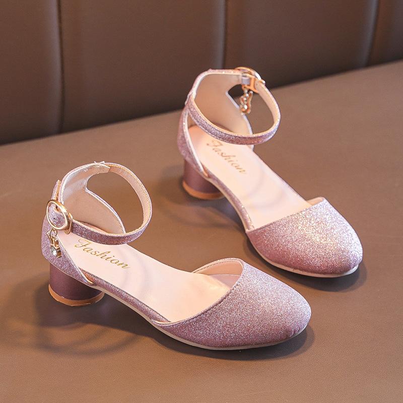 Children s high heels, girls fashion princess shoes, summer baotou, Korean version, medium size children s and girls sandals 27
Children s high heels, girls fashion princess shoes, summer baotou, Korean version, medium size children s and girls sandals 27