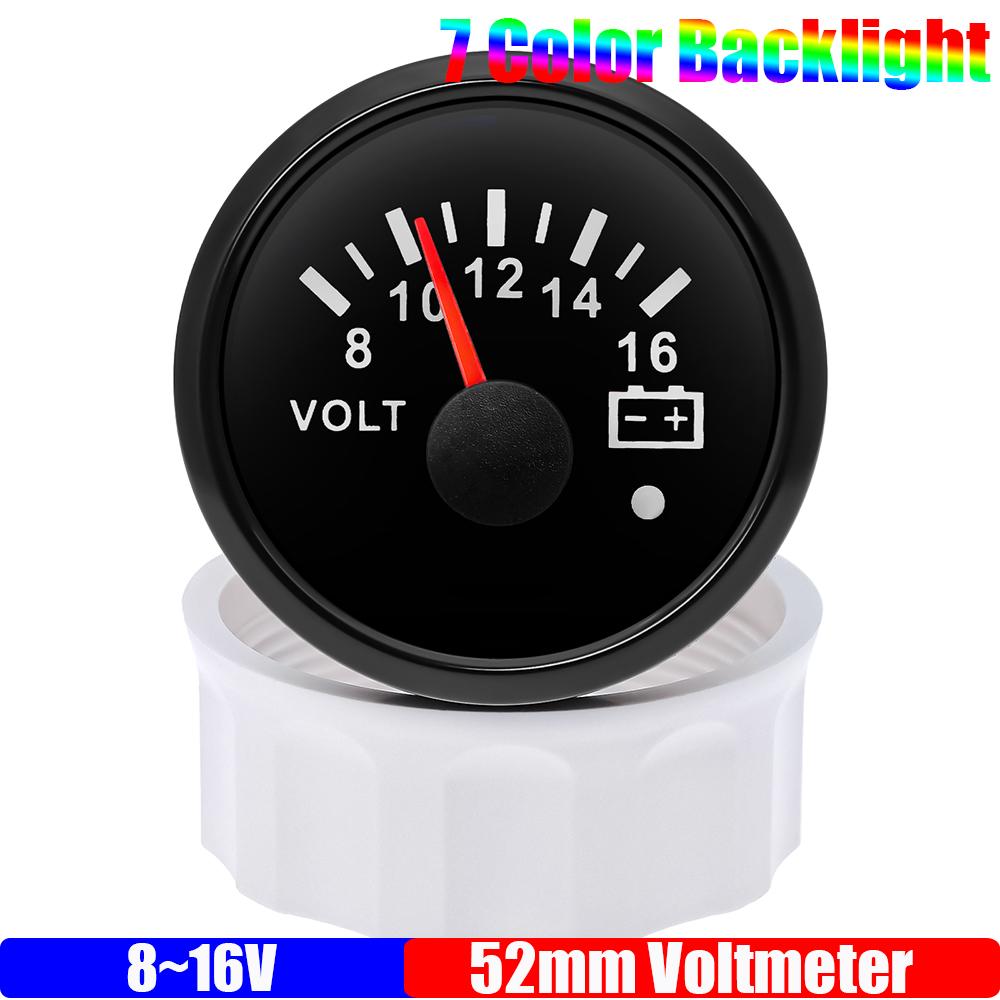 2 52MM Voltmeter for Marine Boat Car 8-16V VOLTS with Warning Light 7 Color Light Voltage Gauge Waterproof IP67 Auto Car Gauge
2 52MM Voltmeter for Marine Boat Car 8-16V VOLTS with Warning Light 7 Color Light Voltage Gauge Waterproof IP67 Auto Car Gauge