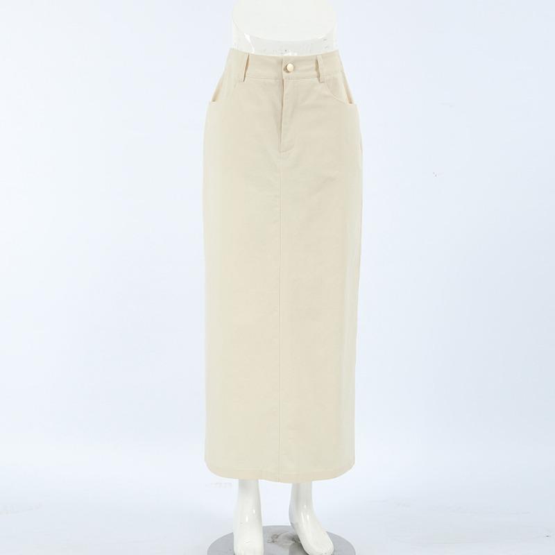 Осенне-зимняя элегантная однотонная модная женская юбка, облегающая, с высокой талией, универсальная юбка с карманами и разрезами для женщин M бежевый
Осенне-зимняя элегантная однотонная модная женская юбка, облегающая, с высокой талией, универсальная юбка с карманами и разрезами для женщин M бежевый