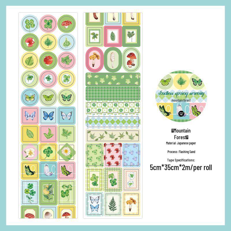 Infeel.Me Spring Scenery Glitter Washi Tape Stickers for DIY
Infeel.Me Spring Scenery Glitter Washi Tape Stickers for DIY