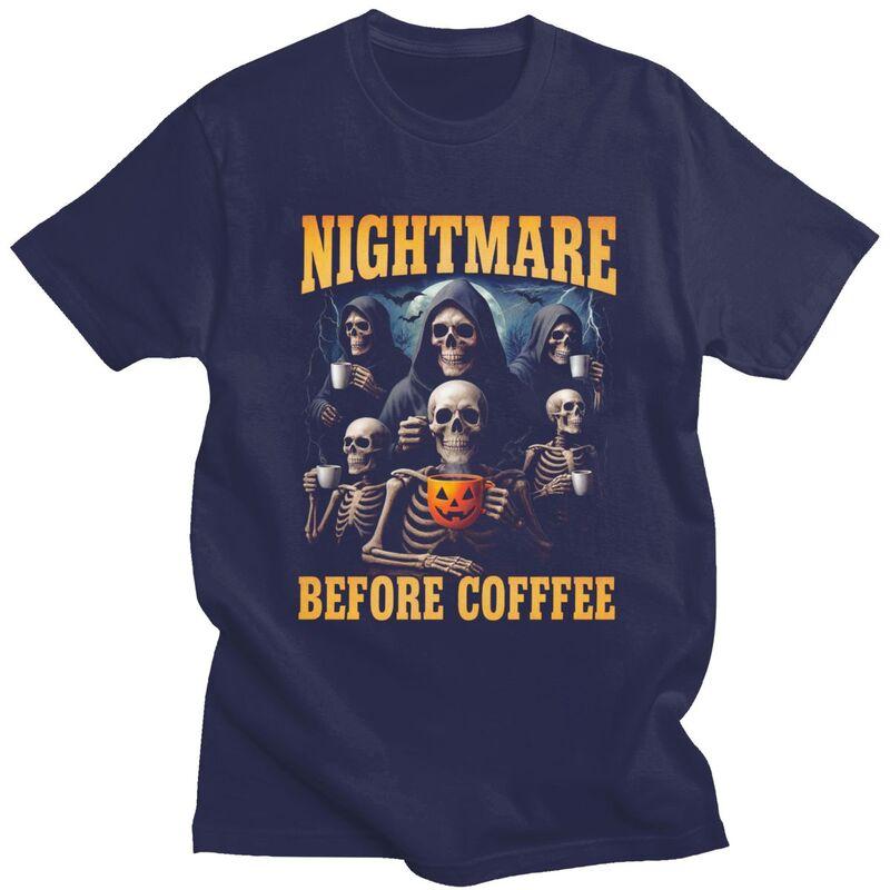 Male Nightmare Before Coffee Skeleton T Shirts Round Neck Pure Cotton Short Sleeve TShirt Casual Summer Tyle Clothes 4XL
Male Nightmare Before Coffee Skeleton T Shirts Round Neck Pure Cotton Short Sleeve TShirt Casual Summer Tyle Clothes 4XL