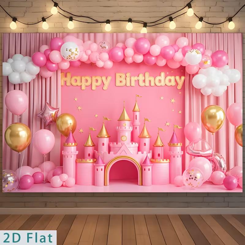 2D Pink Castle Happy Birthday Party Backdrop Princess Balloon & Curtain Photography Background 47.2x31.5inch/120*80cm
2D Pink Castle Happy Birthday Party Backdrop Princess Balloon & Curtain Photography Background 47.2x31.5inch/120*80cm