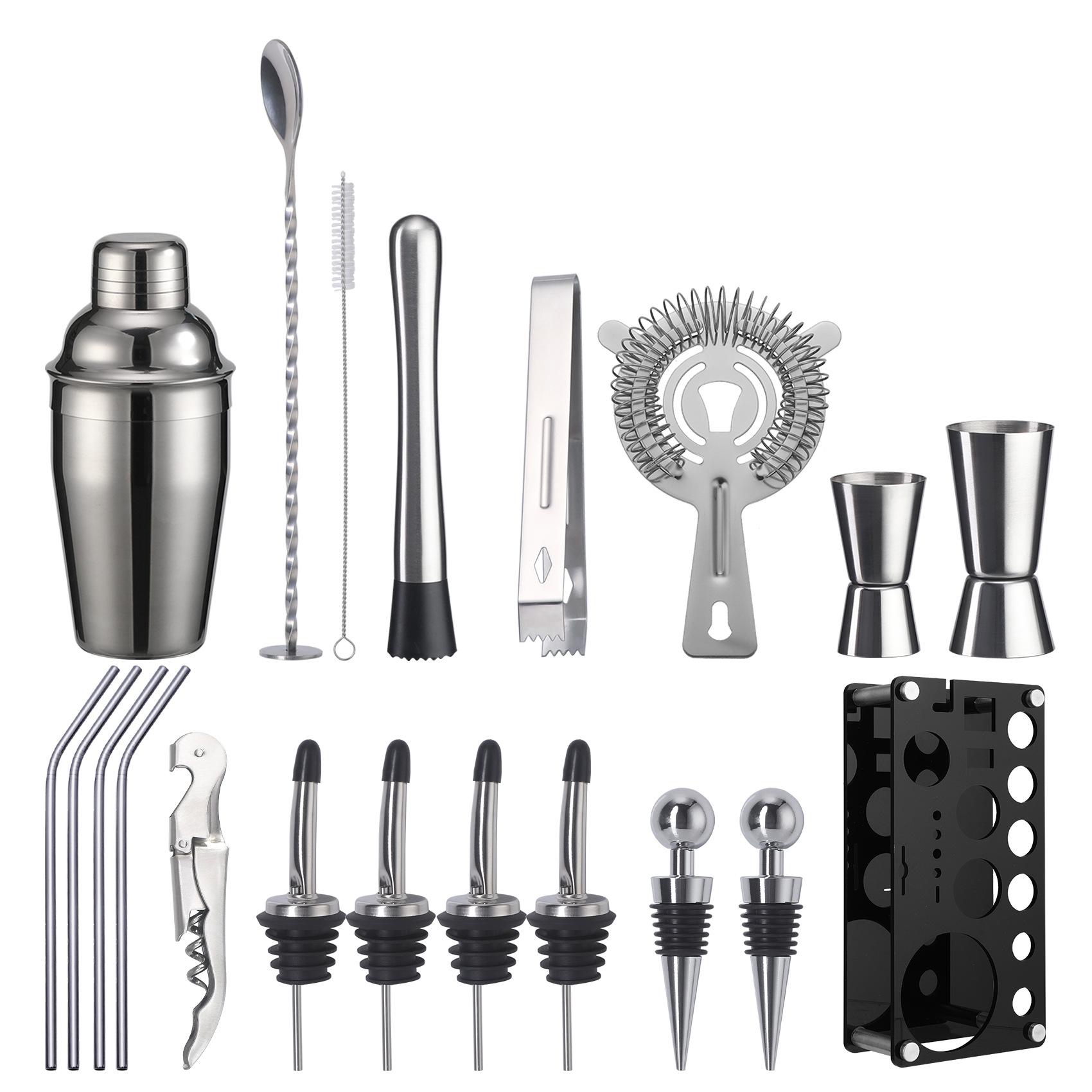 Black Acrylic Set Cocktail Shaker Bar Tools 20-Piece Boston Shaker
Black Acrylic Set Cocktail Shaker Bar Tools 20-Piece Boston Shaker