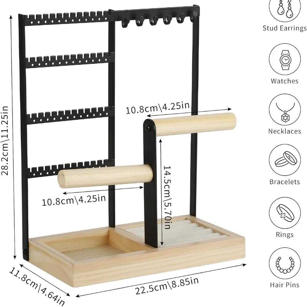 Подставка для украшений, Дерево для украшений, Подставка для цепочек, Подставка для серег, Хранение украшений, Держатель для украшений, Подставка для украшений для цепочек, серег, колец, часов, Vit чёрный
Подставка для украшений, Дерево для украшений, Подставка для цепочек, Подставка для серег, Хранение украшений, Держатель для украшений, Подставка для украшений для цепочек, серег, колец, часов, Vit чёрный