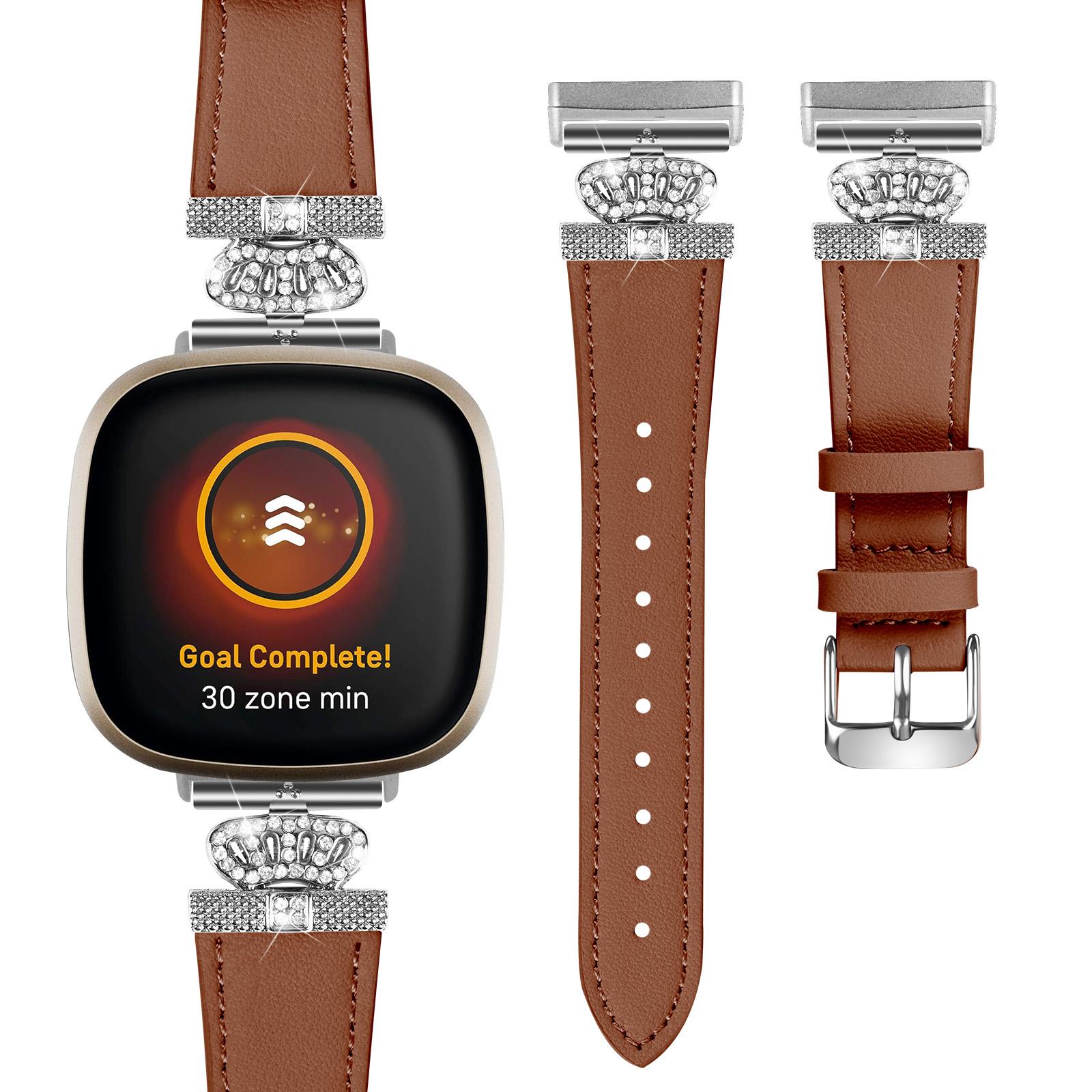 For Fitbit Versa 4/Sense 2 Silver Buckle Genuine Cow Leather Crown Rhinestone Watch Strap Black
For Fitbit Versa 4/Sense 2 Silver Buckle Genuine Cow Leather Crown Rhinestone Watch Strap Black