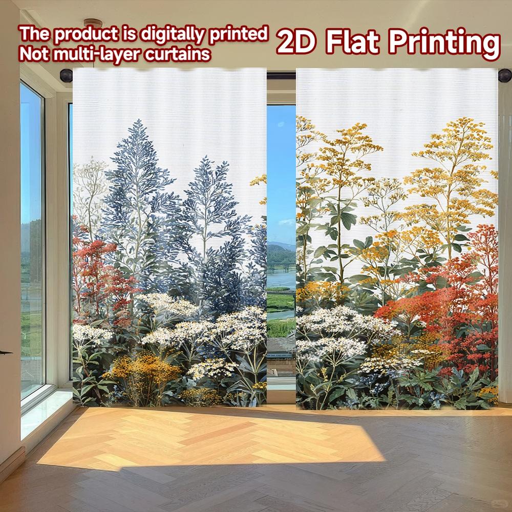 Set Of 2 Flat Printing Curtains Without Rod Floral Garden Design New Year Festival Popular Drapes Semi Light Filtering Made Polyester W100*H70(CM)-Hooks&2PCS
Set Of 2 Flat Printing Curtains Without Rod Floral Garden Design New Year Festival Popular Drapes Semi Light Filtering Made Polyester W100*H70(CM)-Hooks&2PCS