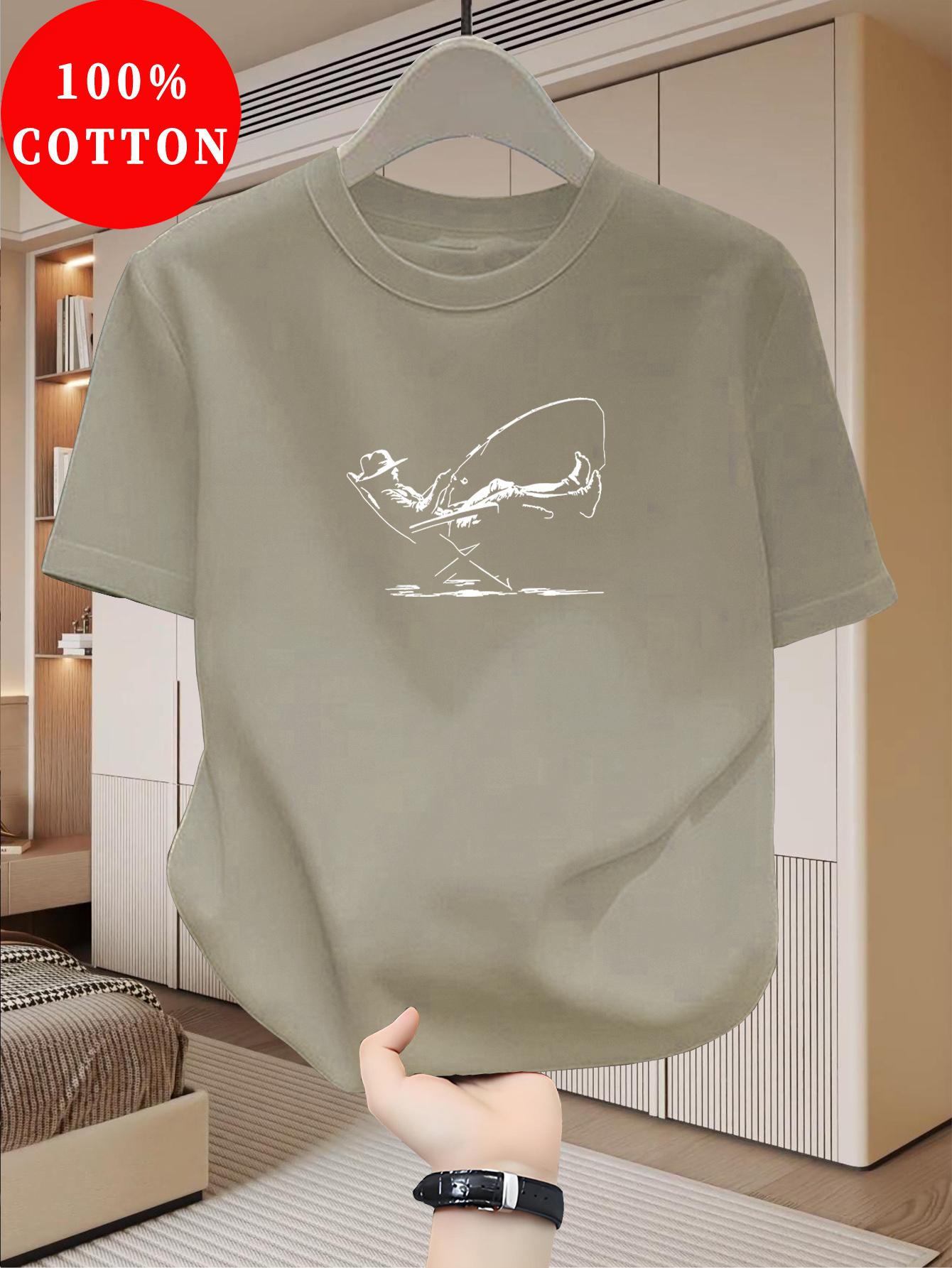 Men s summer 100% pure cotton fashionable casual loose fishing graphic printed round neck short sleeved T-shirt top S разноцветный
Men s summer 100% pure cotton fashionable casual loose fishing graphic printed round neck short sleeved T-shirt top S разноцветный