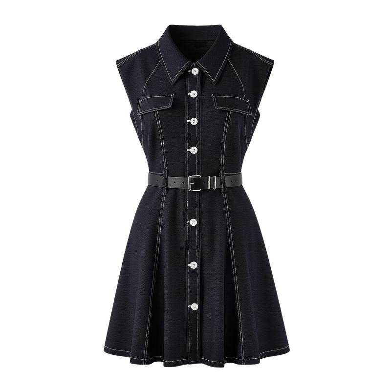 Qiushui Yiren Women s Workwear Sleeveless A-Line Dress
Qiushui Yiren Women s Workwear Sleeveless A-Line Dress